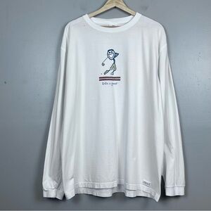 Life Is Good Men's Cotton Graphic Print Golf Themed Long Sleeve T-Shirt Size XL